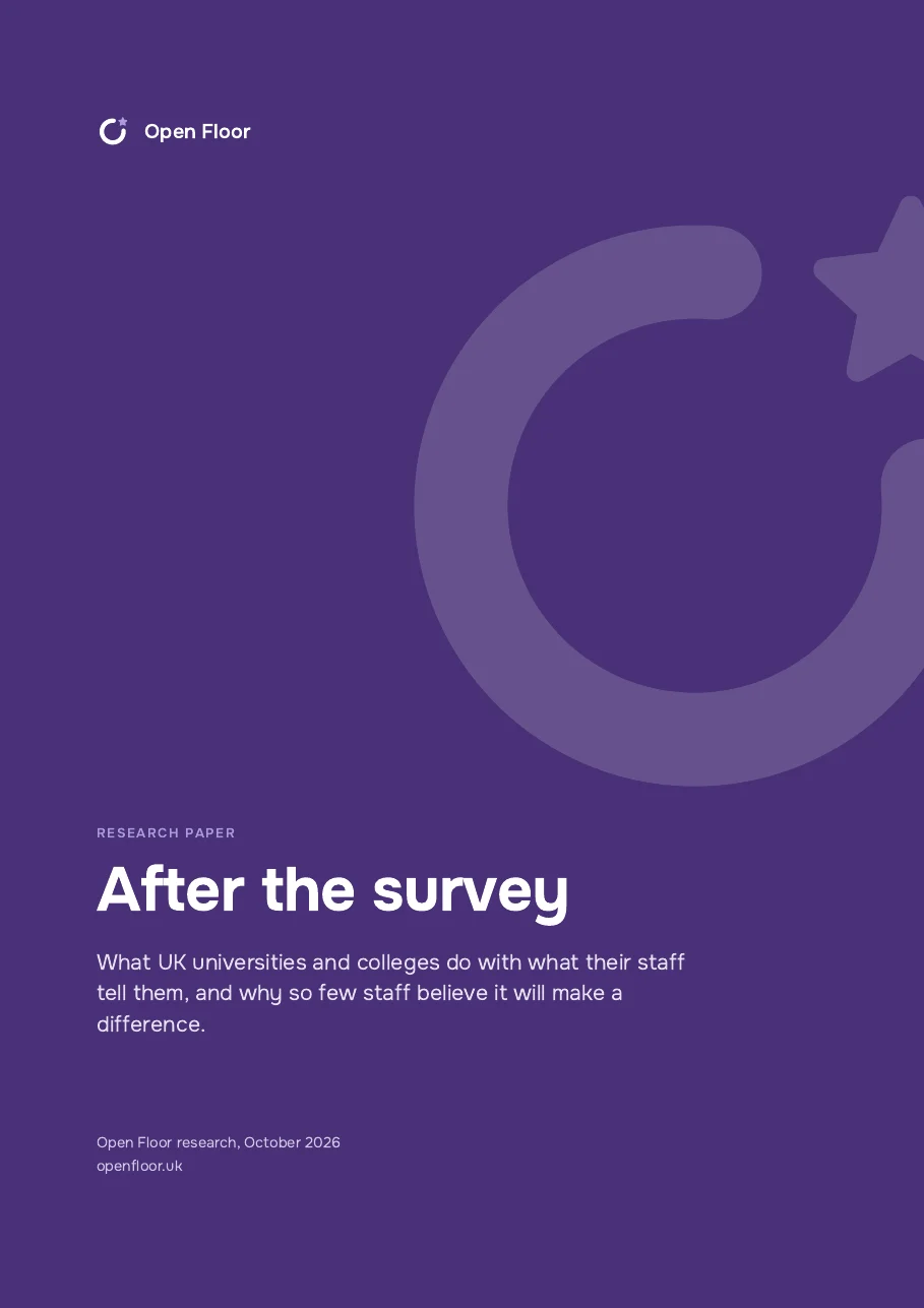 Cover of the report After the survey, Open Floor research, October 2026.